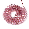 Anti-Tarnish Electroplate Glass Beads Strands GLAA-N064-6mm-03-2