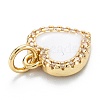 Brass Micro Pave Clear Cubic Zirconia Pendants ZIRC-M115-43G-B-3