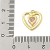 Heart Rack Plating Brass with Cubic Zirconia Pendants KK-Z074-51G-3