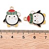 Christmas Theme Barrel Plating Alloy Enamel Pendants LS-PALLOY-S192-01KCG-05-3