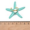304 Stainless Steel & Resin Cuff Rings RE-CBAB0AE-01G-A-5