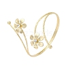 Lotus Alloy Arm Cuff Bangles for Girl Women LS-AJEW-A063-01E-G-4