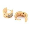 Ion Plating(IP) 304 Stainless Steel & Carbon Fiber Huggie Hoop Earrings for Women EJEW-C096-25G-2