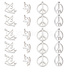 28Pcs 2Style 201 Stainless Steel Pendants STAS-UN0035-30-1