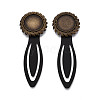Alloy & Iron Bookmark Cabochon Settings PALLOY-N184-06AB-1