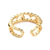 Rack Plating Brass Micro Pave Cubic Zirconia Open Cuff Rings for Women RJEW-U026-04G-04-3