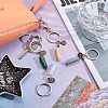 CHGCRAFT 12Pcs Mixed Gemstone Keychain KEYC-CA0001-31-4