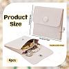Microfiber Jewelry Flap Pouches ABAG-WH0032-121A-2