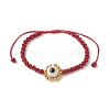 Handmade Lampwork Evil Eye & Glass Seed Beads Braided Bead Bracelets BJEW-MZ00090-03-1