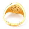 Adjustable Real 18K Gold Plated Brass Enamel Finger Rings RJEW-L071-32G-4