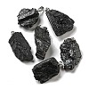 Natural Black Tourmaline Pendants G-F739-01P-2