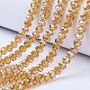 Electroplate Glass Beads Strands X-EGLA-A034-T6mm-B05-1