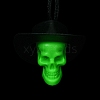 Halloween Skull Plastic Pendant Necklaces NJEW-S006-01D-4