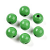 Painted Natural Wood Beads WOOD-A018-16mm-07-1