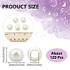 ABS Plastic Imitation Pearl European Beads SACR-NB0001-18B-2