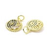 Real 18K Gold Plated Brass Micro Pave Cubic Zirconia Pendants KK-L209-056G-01-2