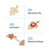 12Pcs 6 Colors Alloy Enamel Connector Rhinestone Settings FIND-TA0004-85-5