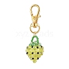 Glass Seed Beaded Strawberry Pendant Decoration HJEW-MZ00160-3