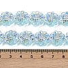 Electroplate Glass Bead Strands GLAA-S387-01B-4