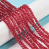 Baking Painted Transparent Glass Beads Strands DGLA-A034-J3mm-B-3