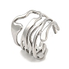 Non-Tarnish 304 Stainless Steel Open Cuff Ring RJEW-C067-06P-1