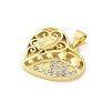 Brass Micro Pave Cubic Zirconia Pendants KK-S511-26B-G-2