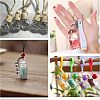 Transparent Glass Wishing Bottle Pendant Decoration HJEW-PH0001-29-6