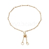 Brass Bar Link Chain Bracelet Making AJEW-JB01187-01-1