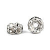 Flower Brass Crystal Rhinestone Bead Spacers RB-D302-P-5