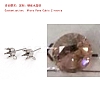 304 Stainless Steel Micro Pave Cubic Zirconia Stud Earring Findings STAS-H240-56P-14-1