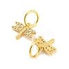 Brass Micro Pave Clear Cubic Zirconia Charms LS-ZIRC-L091-073G-2