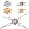 4Pcs 4 Styles Brass Box Clasps KK-HS0015-76A-1