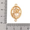 Brass Pave Clear Cubic Zirconia Connector Charms KK-Z066-10G-3