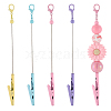 4Pcs 4 Colors Alloy Bracelet Tool Jewelry Helper Beadable Alligator Clip AJEW-SP0001-71A-1