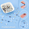   240Pcs 6 Colors Transparent Spray Painted Glass Charms GLAA-PH0002-97-4