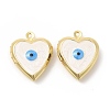 Brass Enamel Locket Pendants KK-E075-05G-3