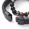 Unisex Stackable Bracelets Sets BJEW-JB04896-03-3