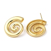 Rack Plating Brass Vortex Stud Earrings for Women EJEW-Z019-14G-2