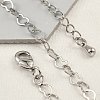 Brass Heart Link Bracelets for Women BJEW-G735-07P-3