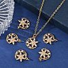 SHEGRACE Brass Pave Clear Cubic Zirconia Charms XGRQ4D726-665G-4