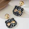 Alloy & Acrylic Stud Dangle Earrings FS-WGB9194-03-1