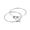 Tarnish Resistant 316 Surgical Stainless Steel Hoop Earring Findings STAS-P238-09P-03-2