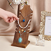 Wooden Slant Back Necklace Display Board NDIS-WH0016-04B-01-3