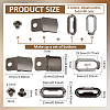 40Sets 4 Colors Iron Baseball Hat Cap Buckle Strap Clasp Clip Kit FIND-BC0014-11-2