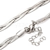 304 Stainless Steel Snake Chains Necklaces NJEW-M075-02B-P-3