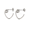 304 Stainless Steel knot Stud Earrings for Women EJEW-M020-08P-1