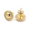 Brass Ear Studs EJEW-P261-08G-2