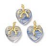 Rack Plating Handmade Lampwork Pendants KK-C037-10G-2