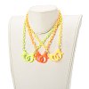 3Pcs 3 Colors Personalized ABS Plastic Cable Chain Necklaces NJEW-JN03484-05-5