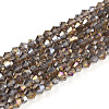 Transparent Electroplate Glass Beads Strands EGLA-A039-T3mm-B30-1